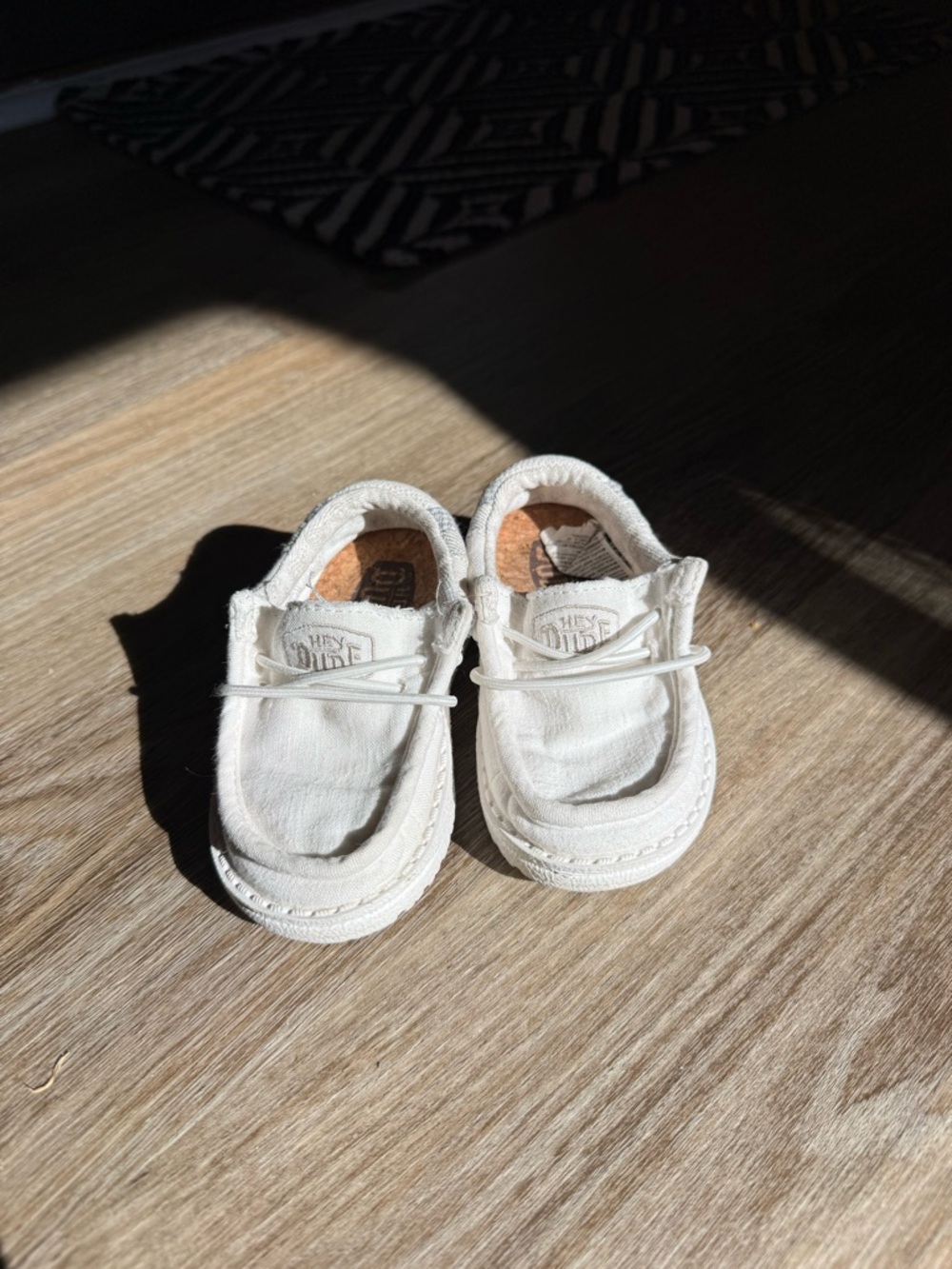 Hey Dude Kids White Slip-On Casual Shoes
